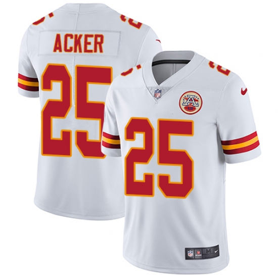 Youth Nike Kansas City Chiefs #25 Kenneth Acker White Vapor Untouchable Limited Player NFL Jersey - Ujersey