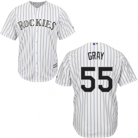 Youth Majestic Colorado Rockies #55 Jon Gray Authentic White Home Cool Base MLB Jersey - Ujersey