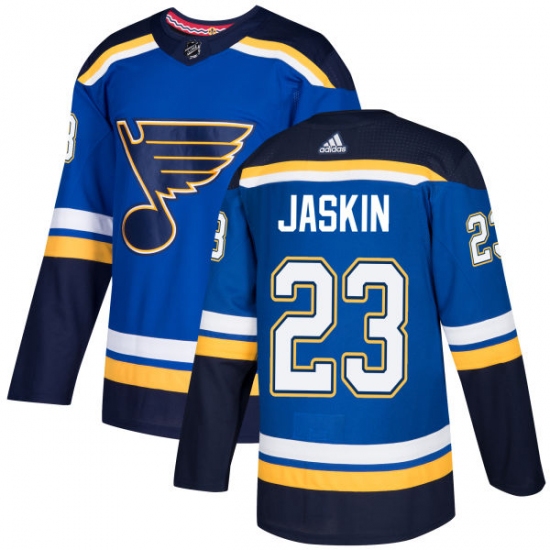 Men's Adidas St. Louis Blues #23 Dmitrij Jaskin Authentic Royal Blue Home NHL Jersey - Ujersey