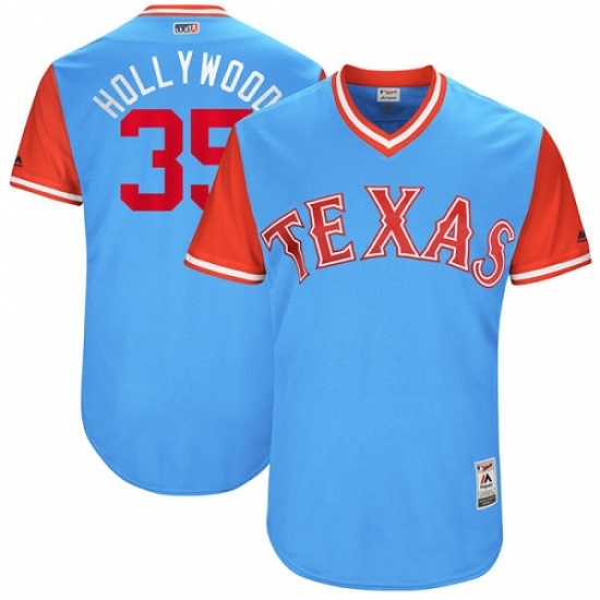Men's Majestic Texas Rangers #35 Cole Hamels 