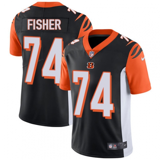Youth Nike Cincinnati Bengals #74 Jake Fisher Vapor Untouchable Limited Black Team Color NFL Jersey - Ujersey
