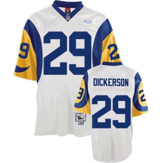 Mitchell and Ness Los Angeles Rams #29 Eric Dickerson Authentic White Throwback NFL Jersey - Ujersey