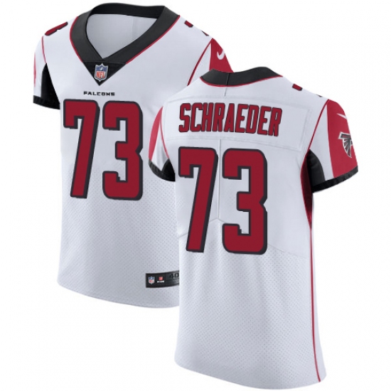 Men's Nike Atlanta Falcons #73 Ryan Schraeder White Vapor Untouchable Elite Player NFL Jersey - Ujersey