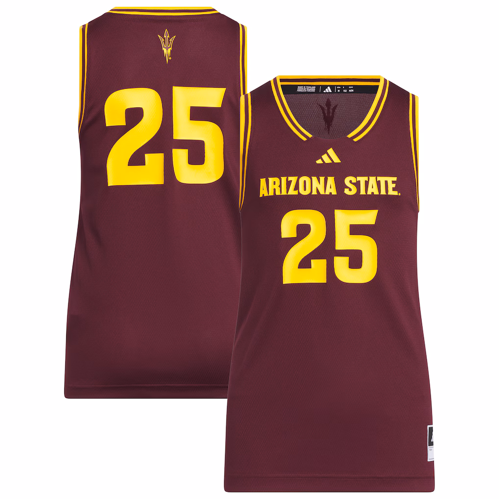 Youth adidas #25 Maroon Arizona State Sun Devils Replica Swingman Jersey - SUjersey01