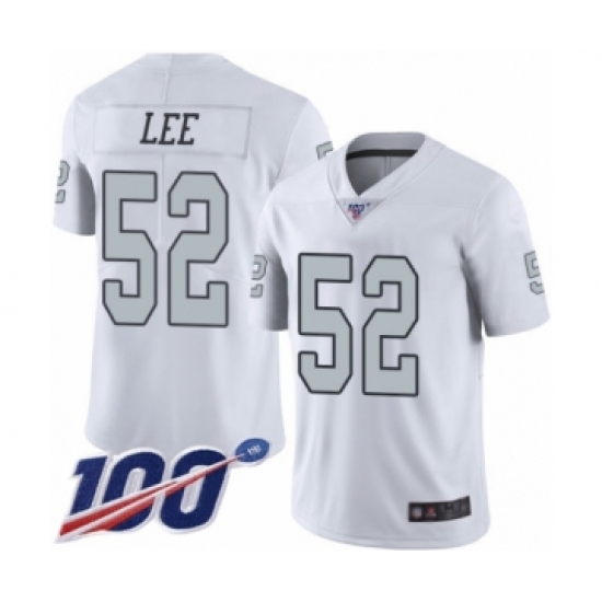 Youth Oakland Raiders #52 Marquel Lee Limited White Rush Vapor Untouchable 100th Season Football Jersey