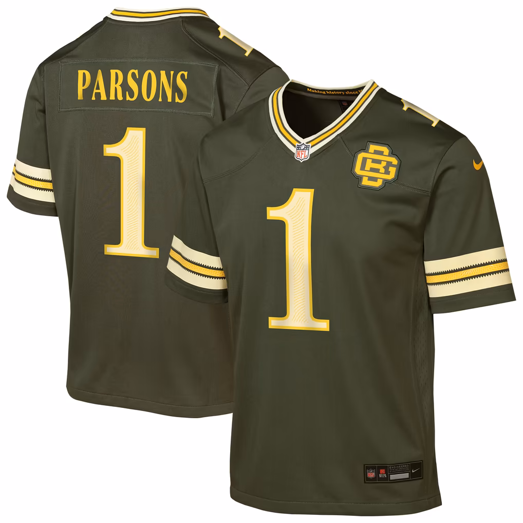 Youth Green Bay Packers Micah Parsons Nike Green 2026 Rivalries Collection Game Jersey - U-jersey