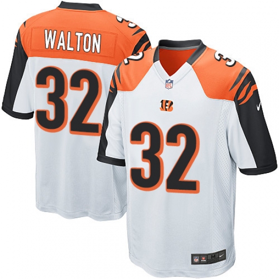 Men's Nike Cincinnati Bengals #32 Mark Walton Game White NFL Jersey - Ujersey