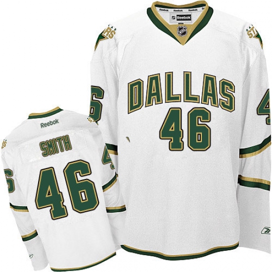 Men's Reebok Dallas Stars #46 Gemel Smith Authentic White Third NHL Jersey - Ujersey