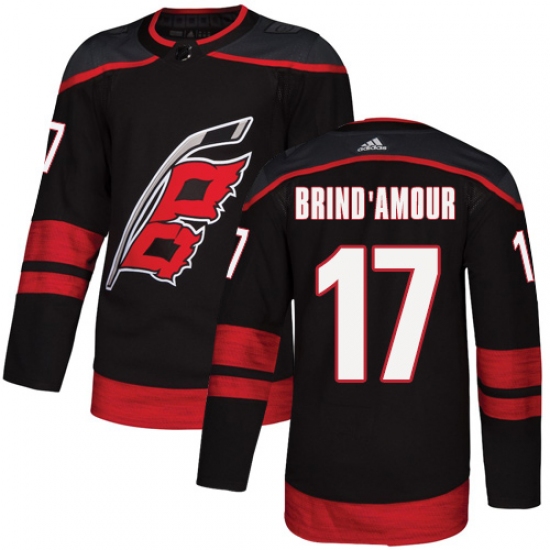 Men's Adidas Carolina Hurricanes #17 Rod Brind'Amour Authentic Black Alternate NHL Jersey - Ujersey