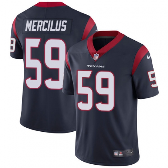 Men's Nike Houston Texans #59 Whitney Mercilus Limited Navy Blue Team Color Vapor Untouchable NFL Jersey - Ujersey