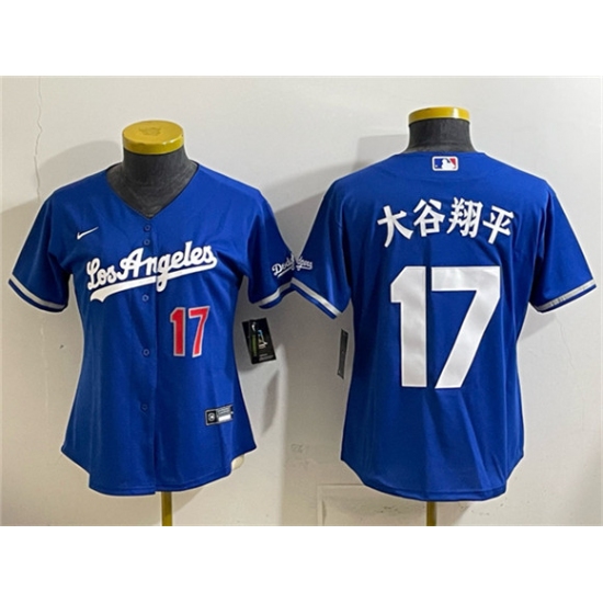 Youth Los Angeles Dodgers #17 大谷翔平 Royal Alternate Stadium Stitched Baseball Jersey - Ujersey