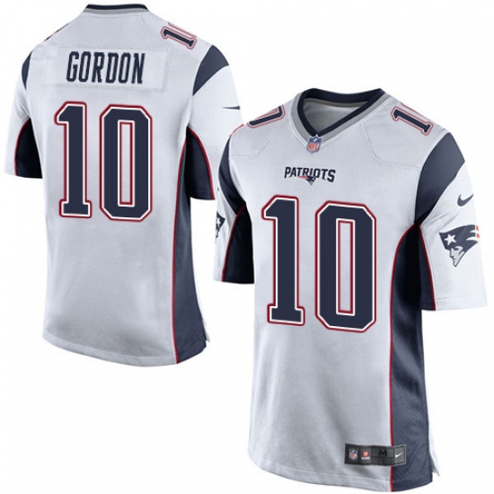 Men's Nike New England Patriots #10 Josh Gordon Game White NFL Jersey - Ujersey