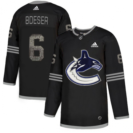Men's Adidas Vancouver Canucks #6 Brock Boeser Black Authentic Classic Stitched NHL Jersey - Ujersey