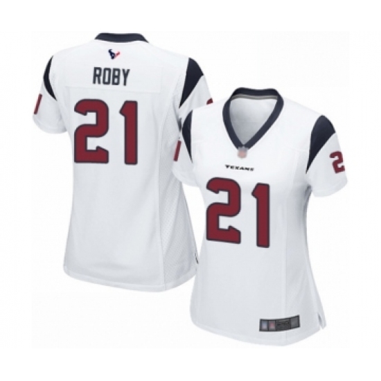 Women's Houston Texans #21 Bradley Roby Game White Football Jersey - Ujersey