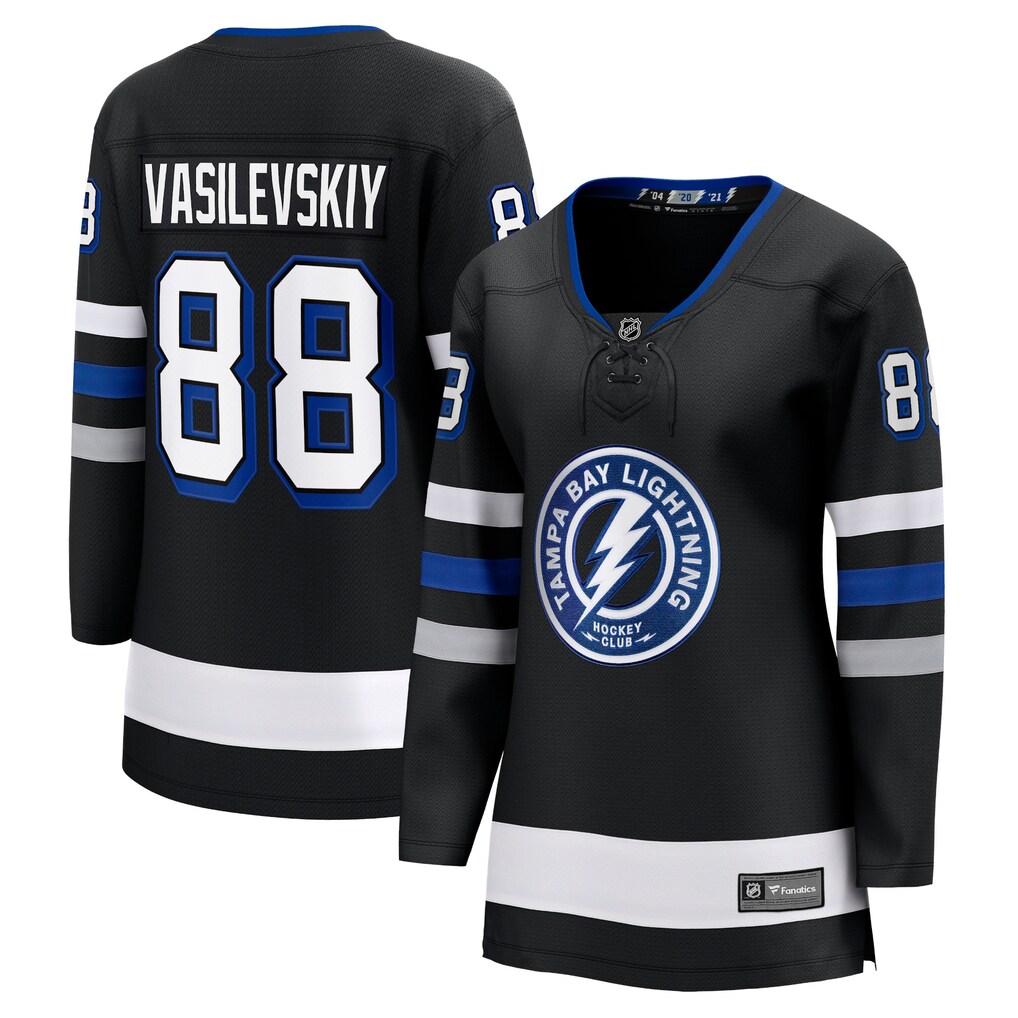 Women's Tampa Bay Lightning Andrei Vasilevskiy Fanatics Black Breakaway Jersey