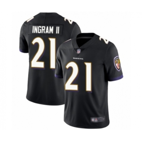 Men's Baltimore Ravens #21 Mark Ingram II Black Alternate Vapor Untouchable Limited Player Football Jersey - Ujersey