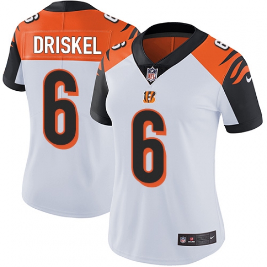 Women's Nike Cincinnati Bengals #6 Jeff Driskel Vapor Untouchable Limited White NFL Jersey - Ujersey