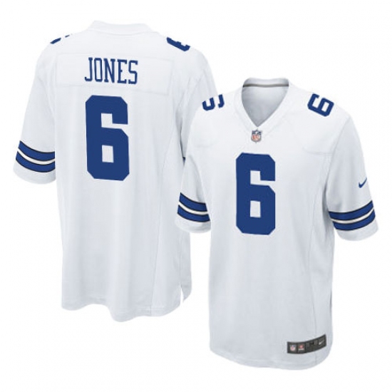 Men's Nike Dallas Cowboys #6 Chris Jones Game White NFL Jersey - Ujersey