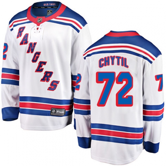 Men's New York Rangers #72 Filip Chytil Fanatics Branded White Away Breakaway NHL Jersey - Ujersey