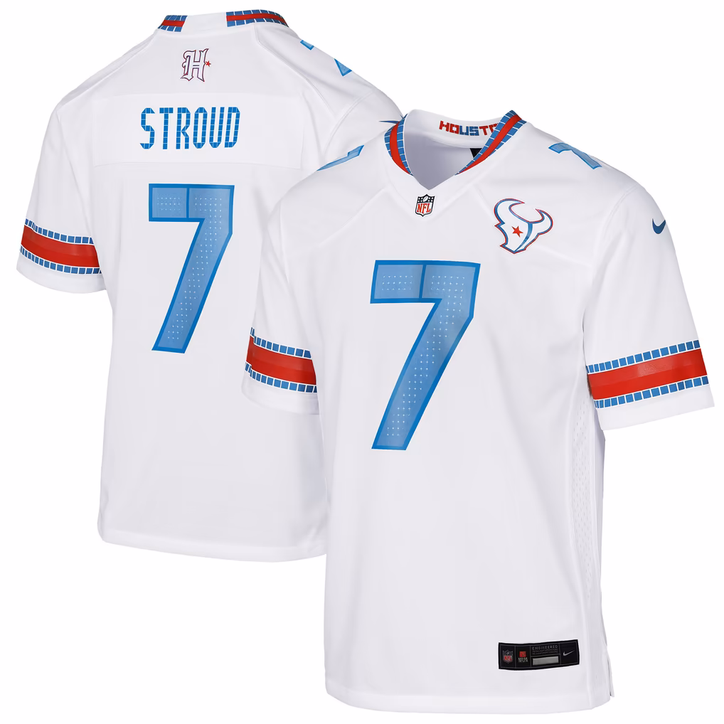 Youth Houston Texans C.J. Stroud Nike White 2026 Rivalries Collection Game Jersey - U-jersey