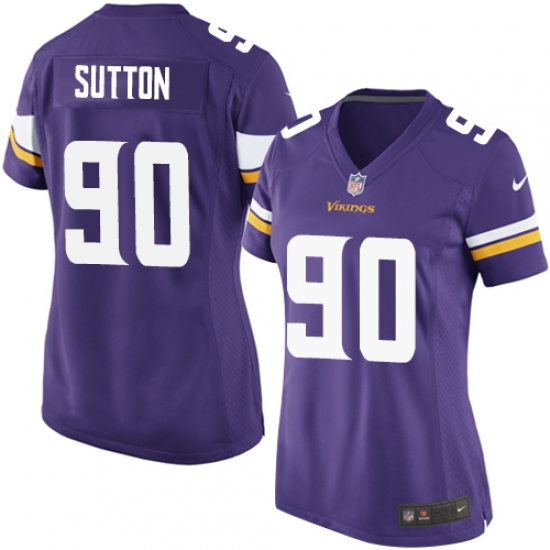 Women's Nike Minnesota Vikings #90 Will Sutton Game Purple Team Color NFL Jersey - Ujersey