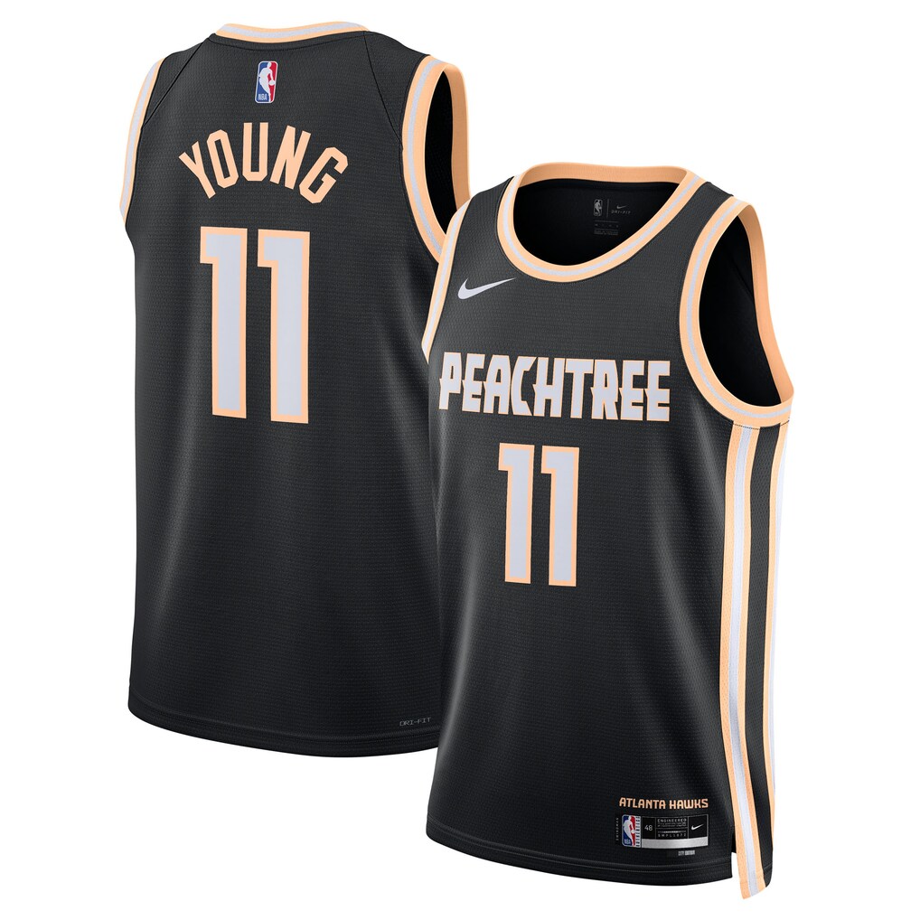 Unisex Atlanta Hawks Trae Young Nike Black 2025/26 Swingman Jersey - City Edition - Ujersey NFL Shop