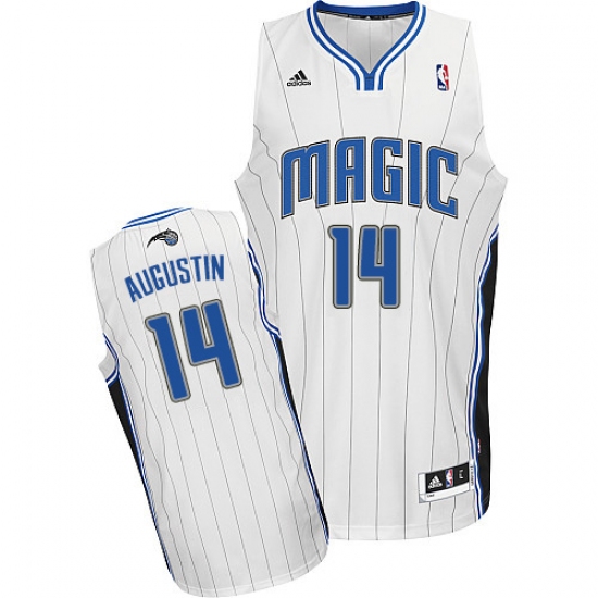 Men's Adidas Orlando Magic #14 D.J. Augustin Swingman White Home NBA Jersey