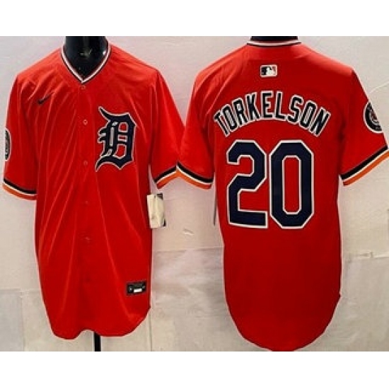 Men's Detroit Tigers #20 Spencer Torkelson Orange Limited Jersey - Ujersey