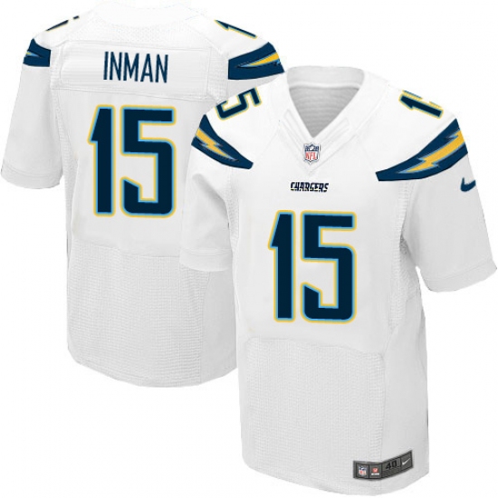 Men's Nike Los Angeles Chargers #15 Dontrelle Inman Elite White NFL Jersey - Ujersey