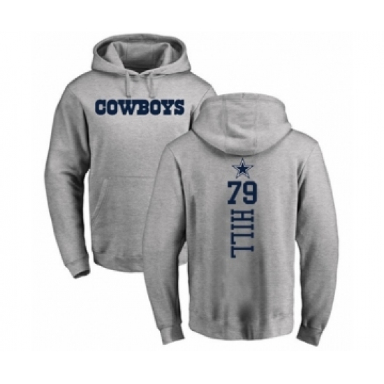 Football Dallas Cowboys #79 Trysten Hill Ash Backer Pullover Hoodie - Ujersey