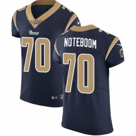 Men's Nike Los Angeles Rams #70 Joseph Noteboom Navy Blue Team Color Vapor Untouchable Elite Player NFL Jersey - Ujersey