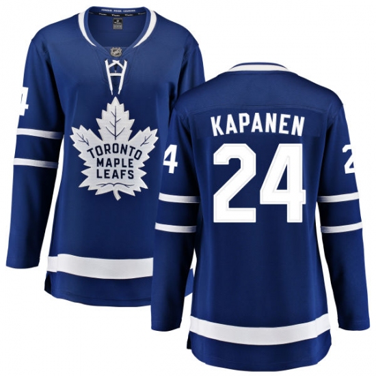 Women's Toronto Maple Leafs #24 Kasperi Kapanen Fanatics Branded Royal Blue Home Breakaway NHL Jersey - Ujersey