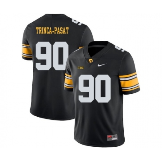 Iowa Hawkeyes 90 Louis Trinca Pasat Black College Football Jersey