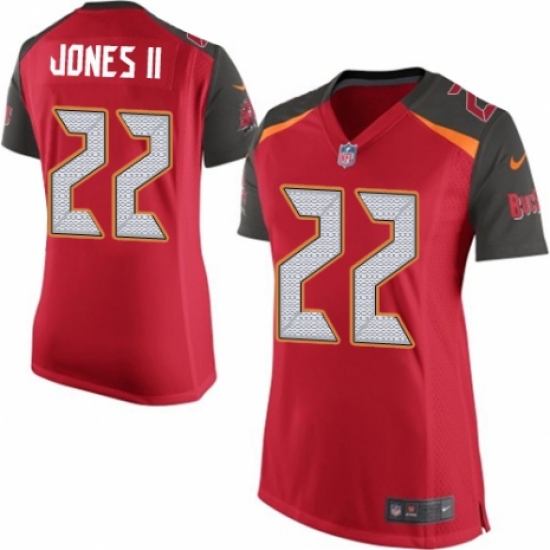 Women's Nike Tampa Bay Buccaneers #22 Ronald Jones II Game Red Team Color NFL Jersey - Ujersey