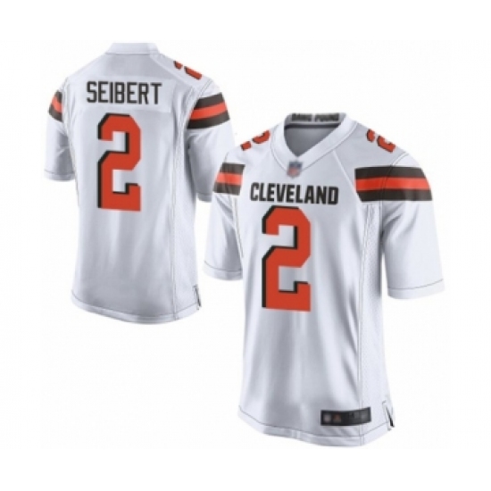 Men's Cleveland Browns #2 Austin Seibert Game White Football Jersey - Ujersey