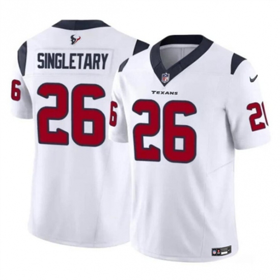 Men's Houston Texans #26 Devin Singletary White 2023 F.U.S.E. Vapor Untouchable Football Stitched Jersey - Ujersey