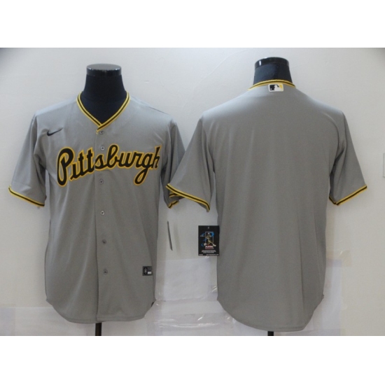 Men's Nike Pittsburgh Pirates Blank Gray Cooperstown Collection Road Stitched Jersey - Ujersey
