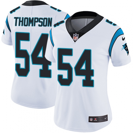Women's Nike Carolina Panthers #54 Shaq Thompson White Vapor Untouchable Limited Player NFL Jersey - Ujersey