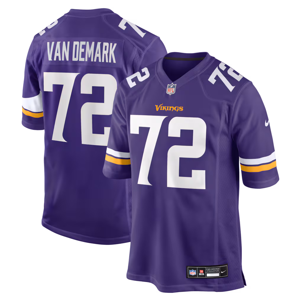 Men's Minnesota Vikings Ryan Van Demark Nike Purple Team Game Jersey