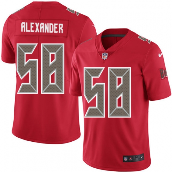 Youth Nike Tampa Bay Buccaneers #58 Kwon Alexander Limited Red Rush Vapor Untouchable NFL Jersey - Ujersey