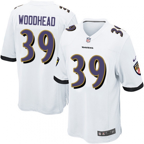 Men's Nike Baltimore Ravens #39 Danny Woodhead Game White NFL Jersey - Ujersey