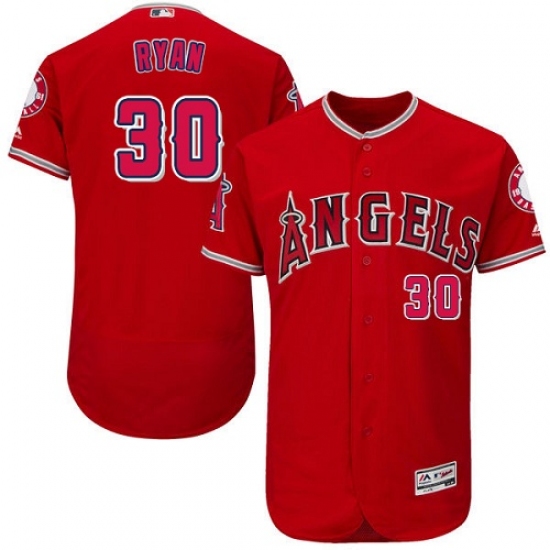 Youth Majestic Los Angeles Angels of Anaheim #30 Nolan Ryan Authentic Red Alternate Cool Base MLB Jersey - Ujersey