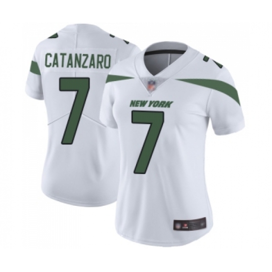 Women's New York Jets #7 Chandler Catanzaro White Vapor Untouchable Limited Player Football Jersey - Ujersey