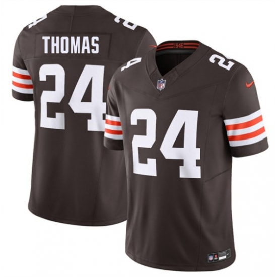 Men's Cleveland Browns #24 Daniel Thomas Brown 2026 F.U.S.E. Vapor Limited Football Stitched Jersey