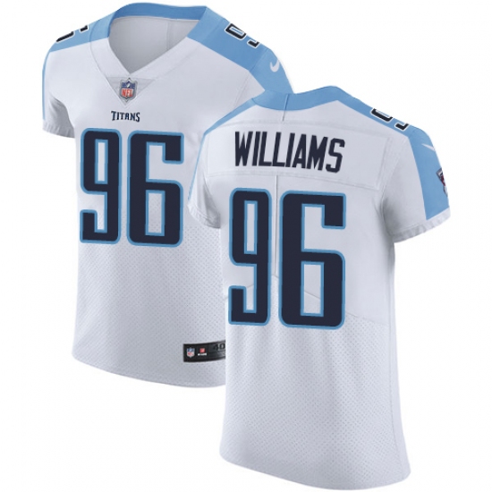 Men's Nike Tennessee Titans #96 Sylvester Williams White Vapor Untouchable Elite Player NFL Jersey - Ujersey