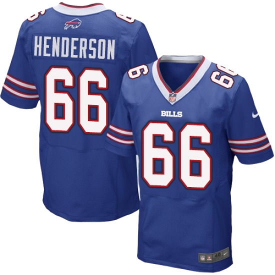 Men's Nike Buffalo Bills #66 Seantrel Henderson Elite Royal Blue Team Color NFL Jersey - Ujersey