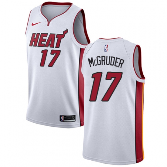 Women's Nike Miami Heat #17 Rodney McGruder Swingman White NBA Jersey - Association Edition - Ujersey