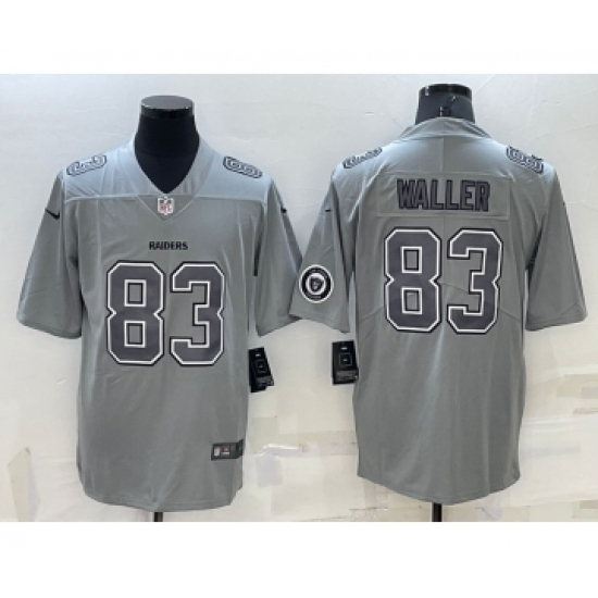 Men's Las Vegas Raiders #83 Darren Waller LOGO Grey Atmosphere Fashion 2022 Vapor Untouchable Stitched Limited Jersey - Ujersey
