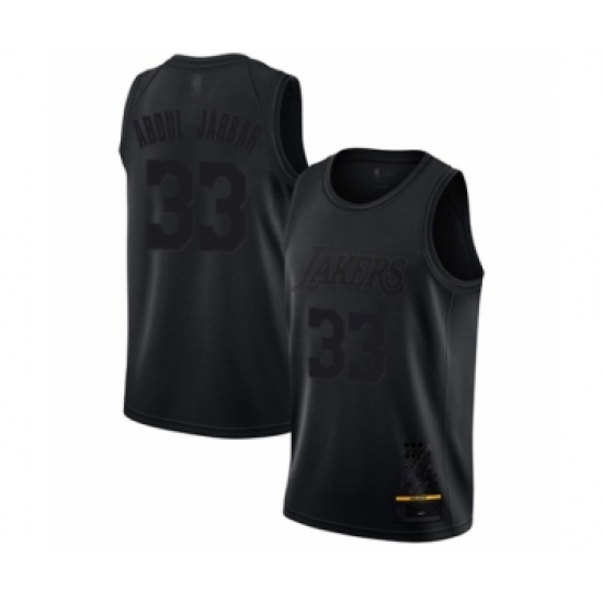 Men's Los Angeles Lakers #33 Kareem Abdul-Jabbar Swingman Black MVP Basketball Jersey - Ujersey