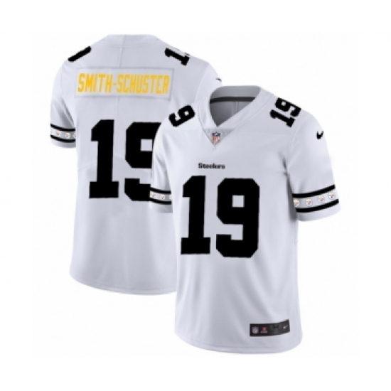 Men's Pittsburgh Steelers #19 JuJu Smith-Schuster White Team Logo Cool Edition Jersey - Ujersey